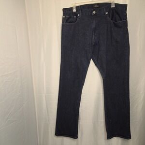 Polo Ralph Lauren Jeans Mens 36x32 Dark Indigo Blue Straight Leg Salvage‎ Denim